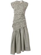3.1 Phillip Lim Gingham Print Asymmetric Dress - Green