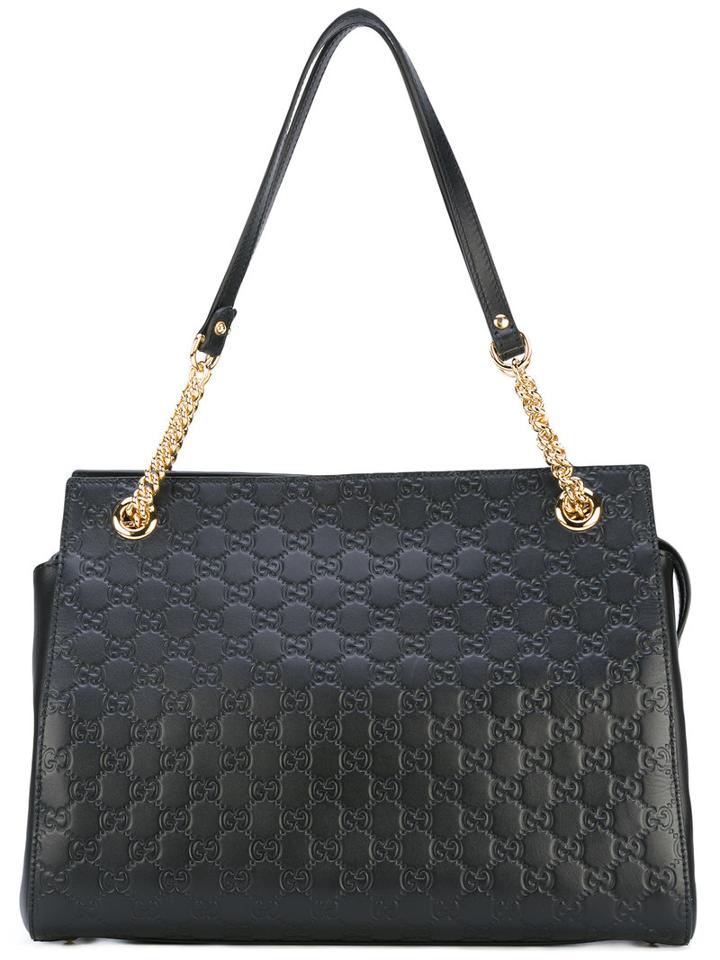 Gucci - Soft Signature Shoulder Bag - Women - Leather - One Size, Black, Leather