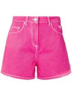 Msgm Denim Shorts - Pink
