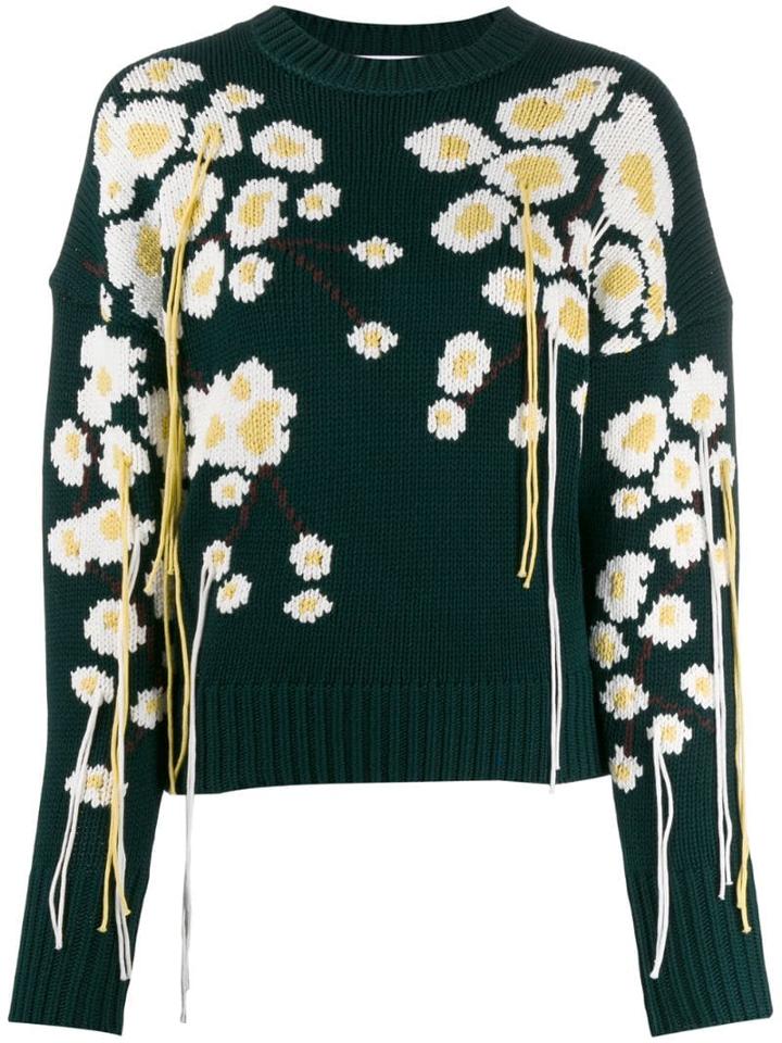 Enföld Winter Sakura Knit Sweater - Green