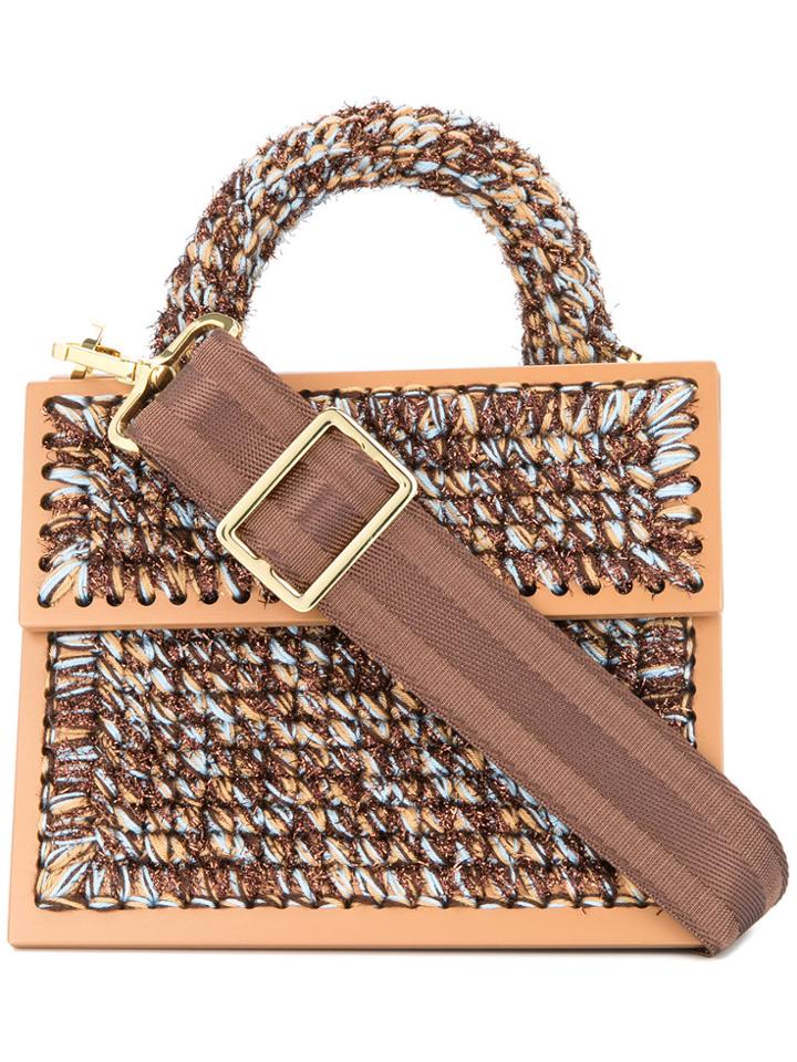 0711 Copacabana Small Woven Handbag - Multicolour