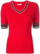 Guild Prime Contrast Short-sleeve Sweater - Red
