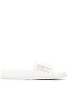 Calvin Klein Logo Slides - White