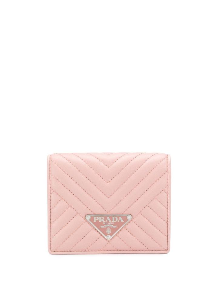 Prada Logo Plaque Purse - Pink