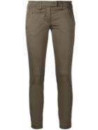 Dondup Aslan Trousers, Women's, Size: 25, Green, Cotton/spandex/elastane