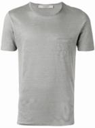 La Fileria For D'aniello Chest Pocket T-shirt, Men's, Size: 52, Grey, Linen/flax