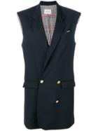 Forte Couture Sleeveless Double-breasted Vest - Blue