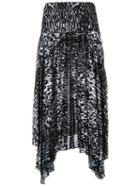 Camilla And Marc Dali Print Sunray Skirt - Black