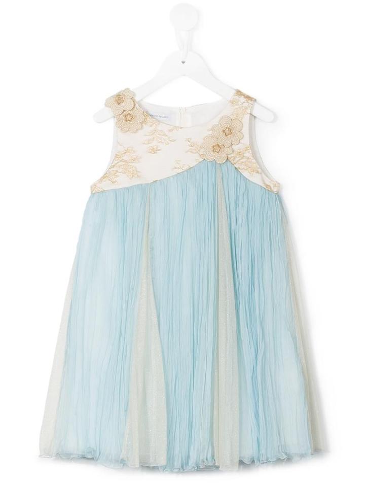 I Pinco Pallino Floral Embroidered Dress, Girl's, Size: 8 Yrs, Blue
