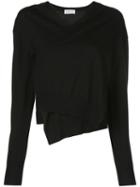 Rosetta Getty Wrap Front Sweater - Black