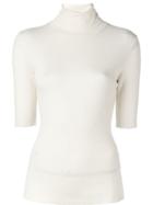 Theory High Neck Knitted Top - Neutrals