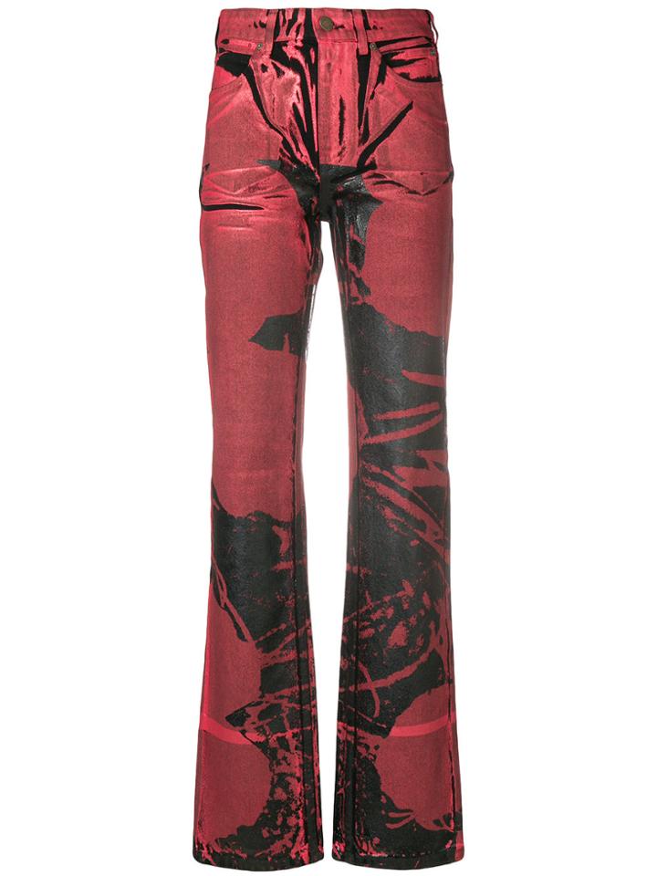 Calvin Klein 205w39nyc Painted Print Flared Jeans