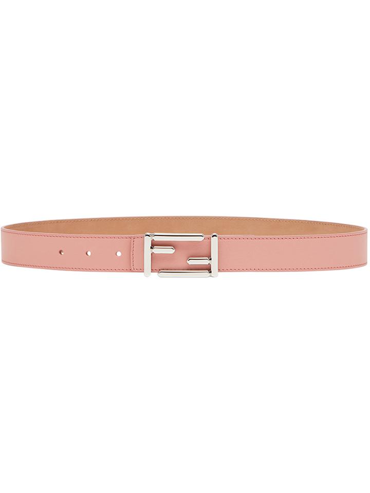 Fendi Logo Buckled Belt - Pink & Purple