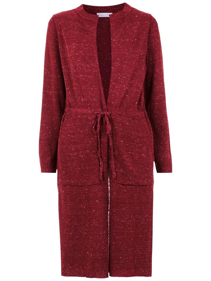 Mara Mac Knitted Coat - Red