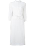 A.p.c. Perforated Shirt Dress, Women's, Size: 40, White, Cotton/viscose