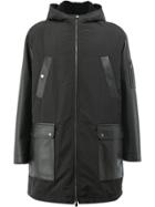 Drome Fur-lined Zipped Coat - Black