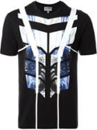 Les Hommes Urban Panelled Print T-shirt