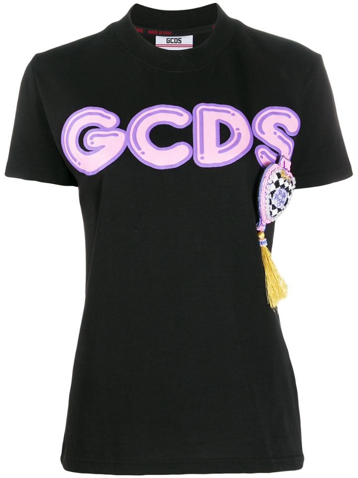 Gcds Embellished Tassel T-shirt - Black