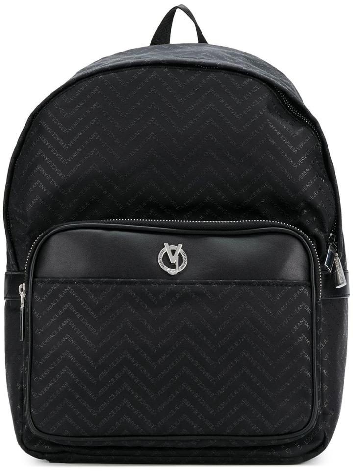 Versace Jeans Branded Backpack - Black