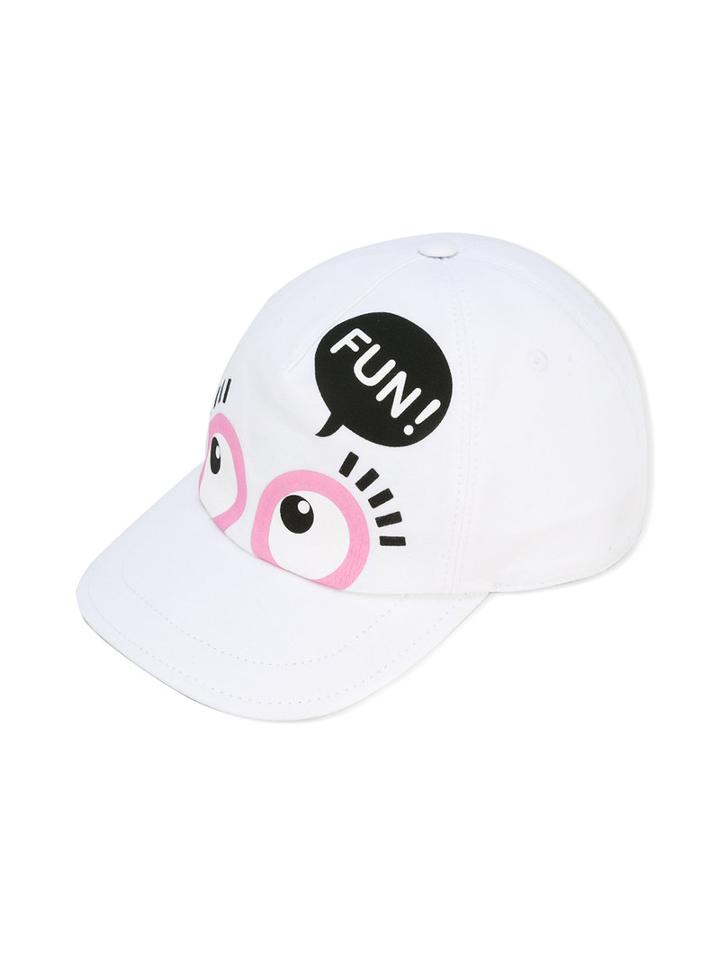 Fendi Kids - 'fun' Print Cap - Kids - Cotton/spandex/elastane - 48 Cm, White