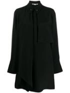 Stella Mccartney Draped Panel Shirt Dress - Black