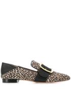 Bally Leopard Print Loafers - Grey