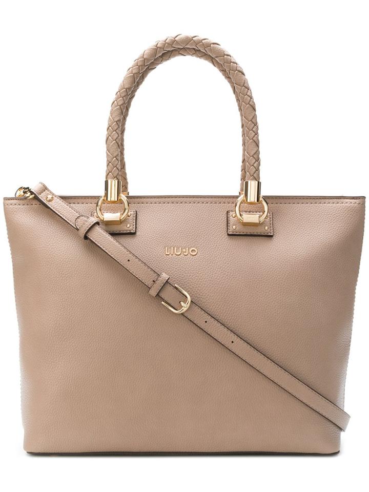 Liu Jo Manhattan Woven Handle Tote - Neutrals