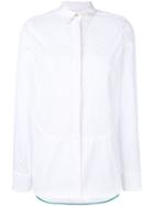 Paul Smith - Broderie Bib Shirt - Women - Silk/cotton/cupro - 44, White, Silk/cotton/cupro