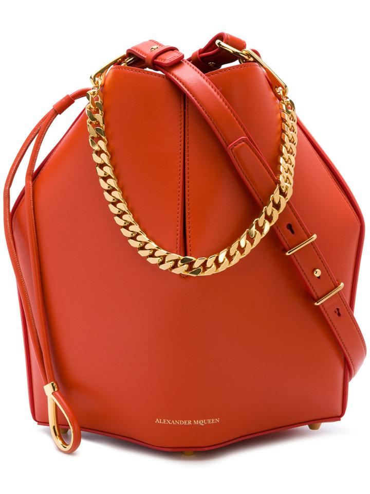 Alexander Mcqueen Bucket Shoulder Bag - Yellow & Orange