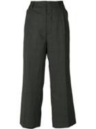 Miu Miu Checked Tailored Trousers - Grey
