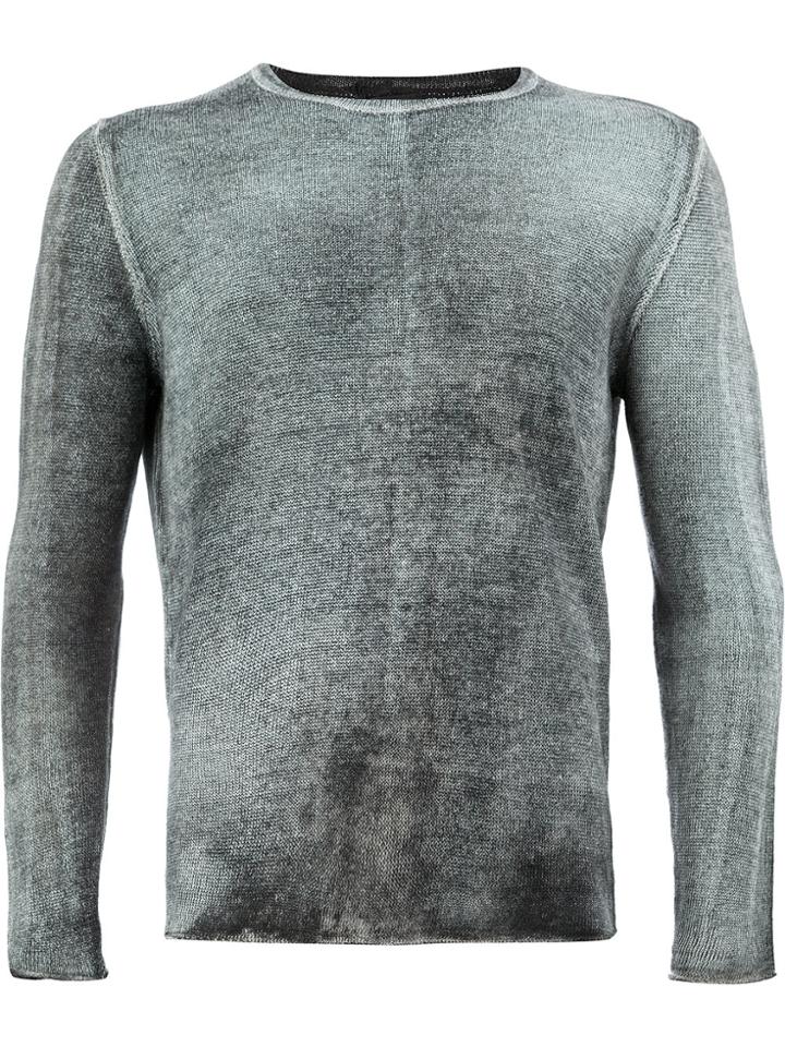 Avant Toi Faded Knit Jumper - Grey