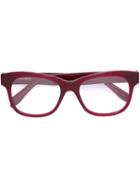 Alexander Mcqueen Square Frame Glasses, Red, Acetate/metal Other