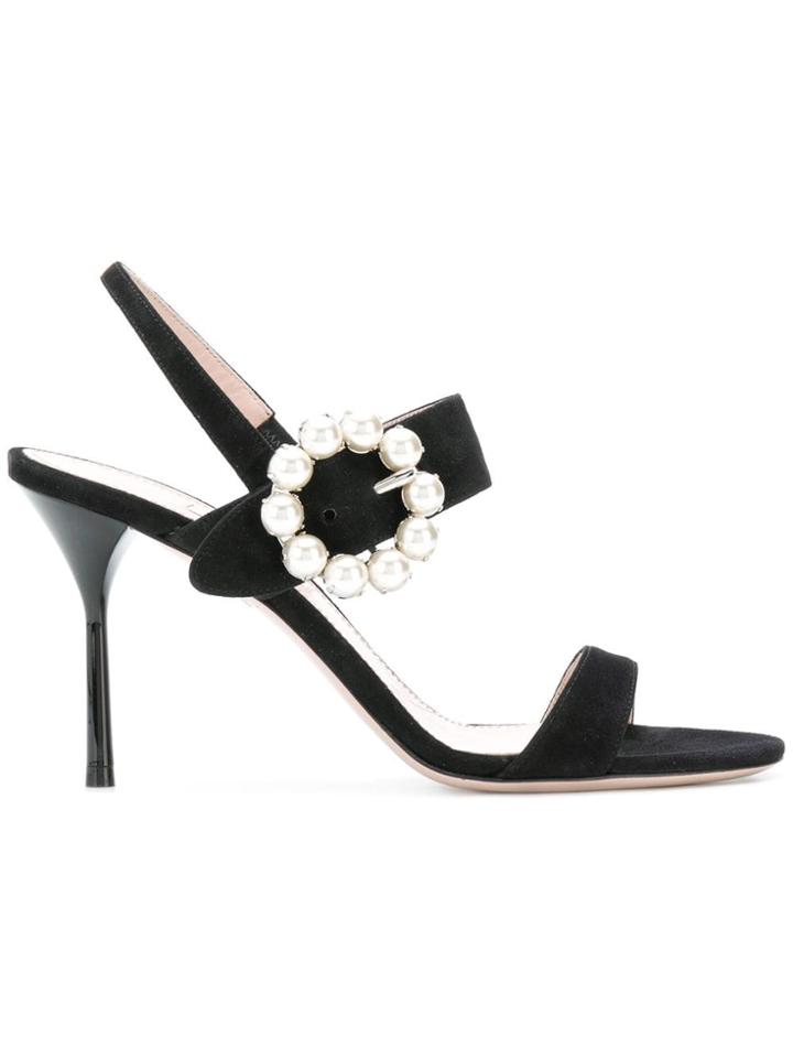 Miu Miu Slingback Sandals - Black