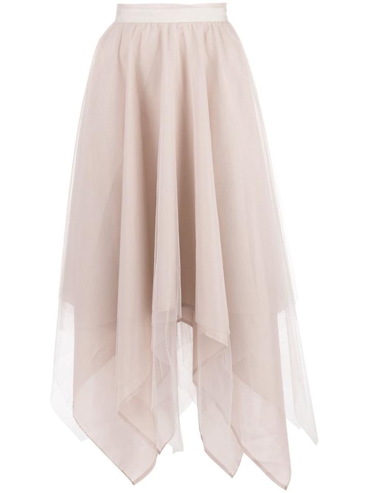 Marc Le Bihan Asymmetric Hem Silk Skirt - Pink