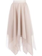 Marc Le Bihan Asymmetric Hem Silk Skirt - Pink