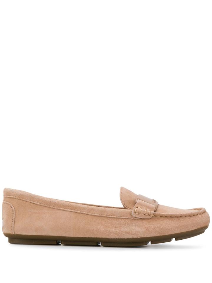 Calvin Klein Logo Plaque Loafers - Neutrals
