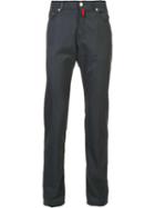 Kiton Tapered Trousers, Men's, Size: 40, Grey, Wool