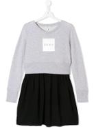 Dkny Kids Teen Sweatshirt Skirt Casual Dress - Grey