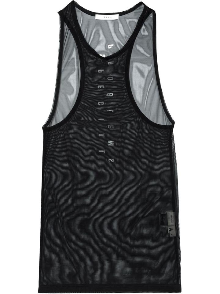 Alyx Sheer Tank Top, Women's, Size: Large, Black, Polyamide/spandex/elastane/nylon