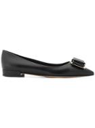 Salvatore Ferragamo Appliqué Ballerina Shoes - Black