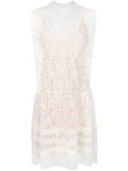 Miu Miu Voile Floral Dress - White
