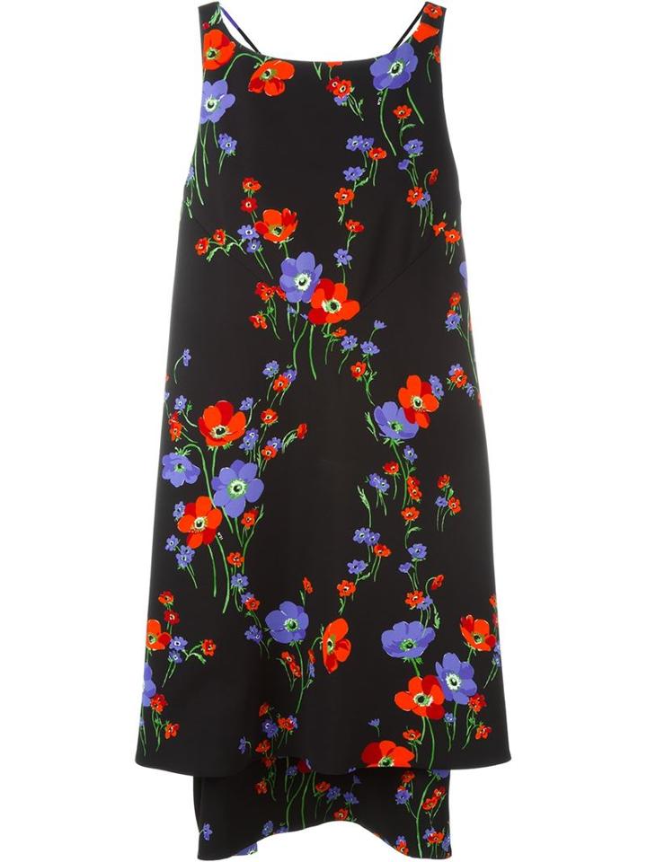 No21 Floral Print Dress, Women's, Size: 38, Black, Cupro/viscose/spandex/elastane