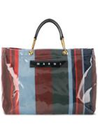 Marni Large Glossy Grip Tote Bag - Blue