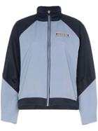 Ganni Block-colour Zipped Jacket - Blue
