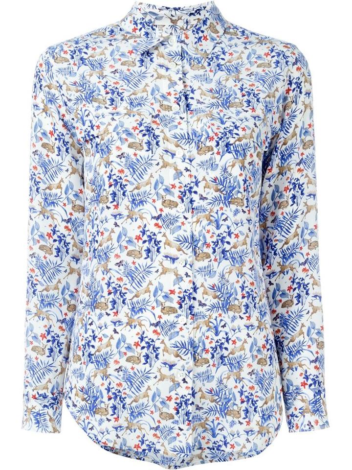 Equipment Leaf And Deer Print Shirt