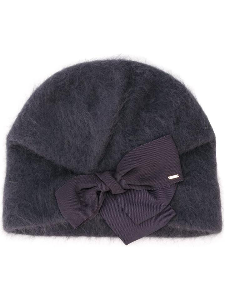 Ca4la Bow Detail Hat, Women's, Grey, Nylon/angora/wool