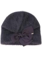 Ca4la Bow Detail Hat, Women's, Grey, Nylon/angora/wool