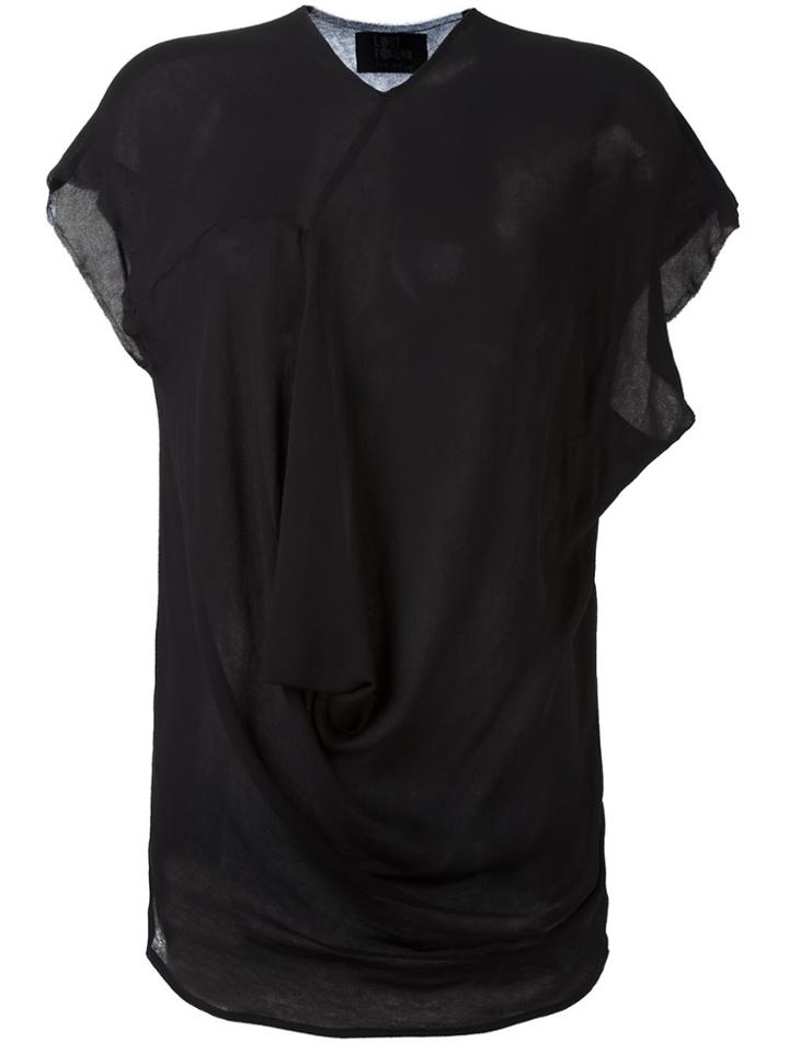 Lost & Found Ria Dunn Draped Blouse - Black