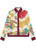 Gucci Corsage Print Silk Shirt - Multicolour