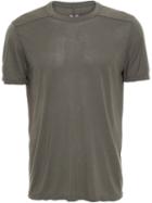 Rick Owens Basic Silk Blend T-shirt, Men's, Size: Xxl, Green, Silk/viscose
